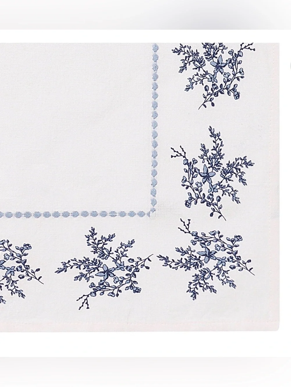My Texas House 4 Piece Dinner Napkins Blue Floral Table Linens Farmhouse NEW